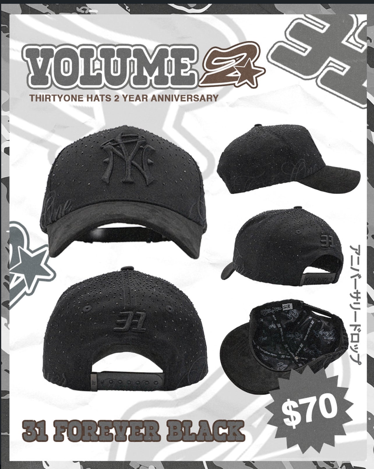 31 HATS 31 FOREVER BLACK FULL SET